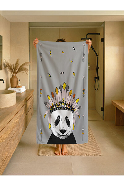 Talia Home Παιδική παραλία με σχέδια πανταχτερού τύπου - Πετσέτα θάλασσας-πισ...