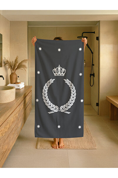 Talia Home Παιδική πετσέτα παραλίας - θάλασσας - πισίνας με σχέδιο κορώνας απ...