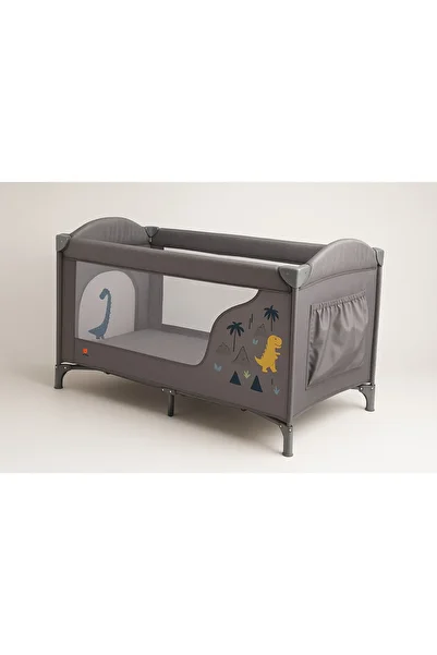 KIKIBEBE Portable Foldable Baby Crib & Playpen–Convertible, Multi-Functional, Movable Design – Grey