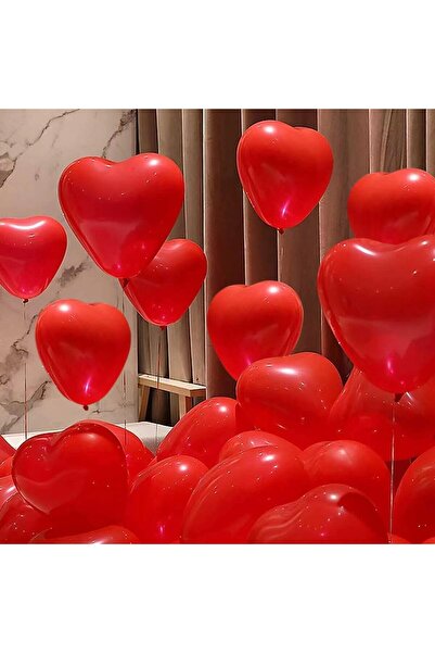 Baloncu Dükkanı 20Pcs Heart Latex Balloons for Romantic Decorations