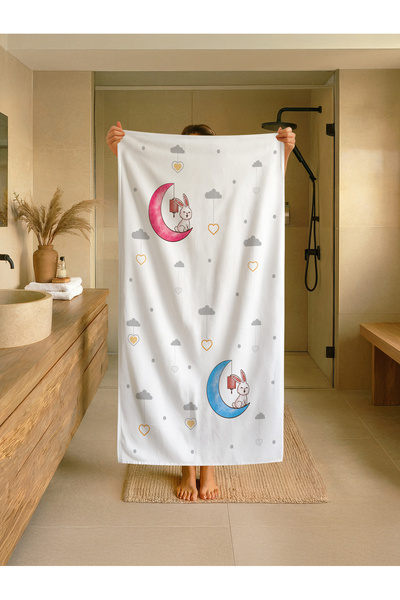 Talia Home Παιδική πετσέτα παραλίας - θάλασσας - πισίνας με σχέδια κουνελιών ...