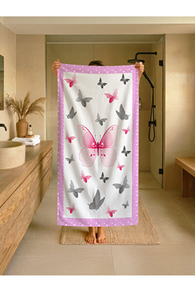 Talia Home Παιδική πετσέτα παραλίας - θάλασσας - πισίνας με σχέδιο πεταλούδας...