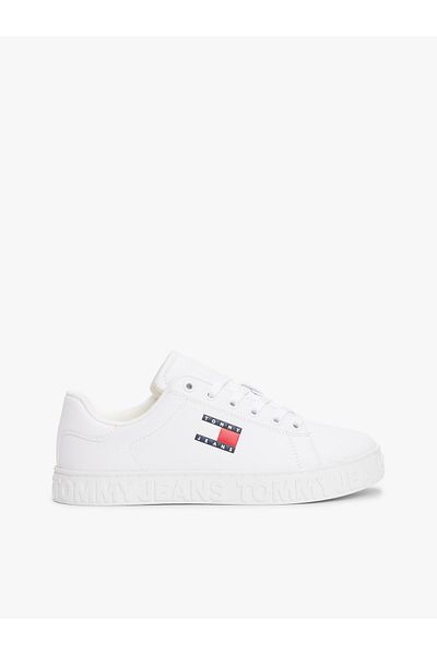 Tommy Hilfiger Pohodlné dámské bílé tenisky – ploché dno, nízký kotník, logo En0En02703-Ybs