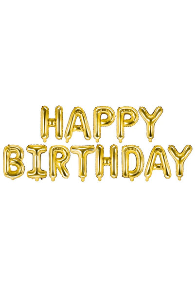 Le Mabelle Gold Happy Birthday Foil Balloon Set