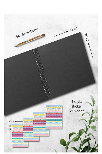 BULUT DİJİTAL Modern Baby Memory Book - First 1 Year - Mother Baby Diary - Agenda & Sticker & Pen Gift