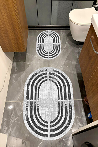 Bordo Halı Set de covorașe de baie decorative lavabile, cu absorbție de apă, ...