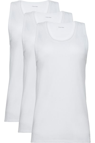 Calvin Klein Men White Pack of 3 Lounge Tank Tops