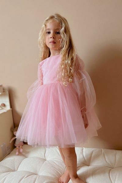 Le Mabelle Pink Butterfly Winged Girl's Dress - Kate