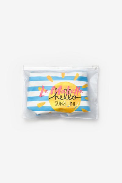 Le Mabelle Blue Sun Printed Girl's Swimsuit