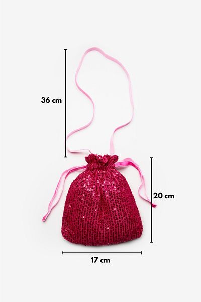 Le Mabelle Fuchsia Sequined Girl's Bag