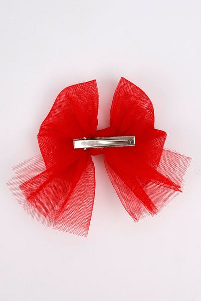 Le Mabelle Red Tulle Bow Girl's Clip Buckle