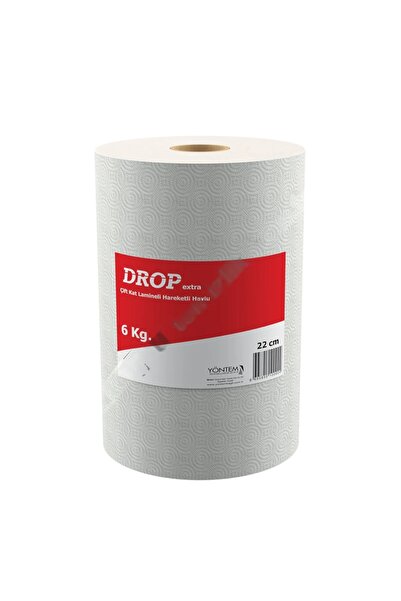 Drop Tekno Hareketli Havlu 22 cm 6'lı 6 kg | %100 Selüloz | Endüstriyel Kağıt