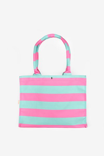 Le Mabelle Mint Striped Women's Beach Bag