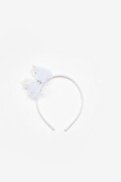 Le Mabelle Stone Detailed Ecru Girl's Crown with Rabbit Ears