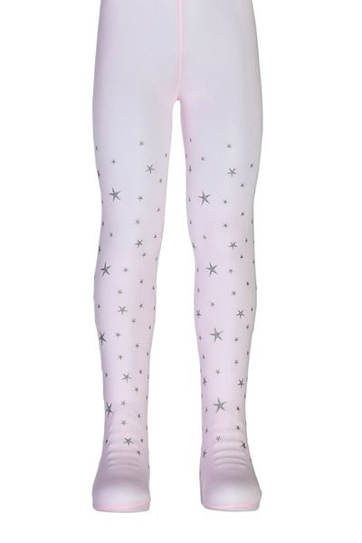Le Mabelle Pink Glitter Star Girl's Banana Pantyhose