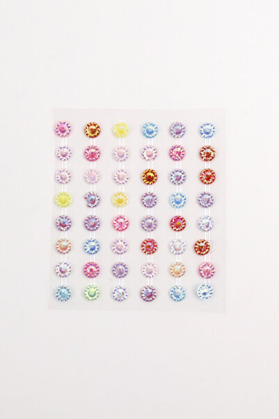Le Mabelle Çok Renkli Parlak Taşlı Yüz ve Tırnak Sticker