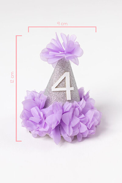 Le Mabelle Lila 4 Year Old Funnel Birthday Clip Buckle