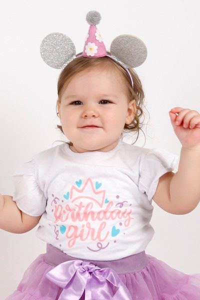 Le Mabelle Olena - White Crown Printed T-shirt for Girls