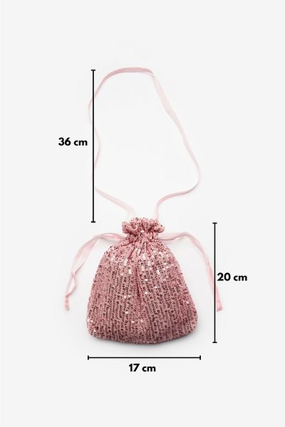 Le Mabelle Pink Sequined Girl's Bag