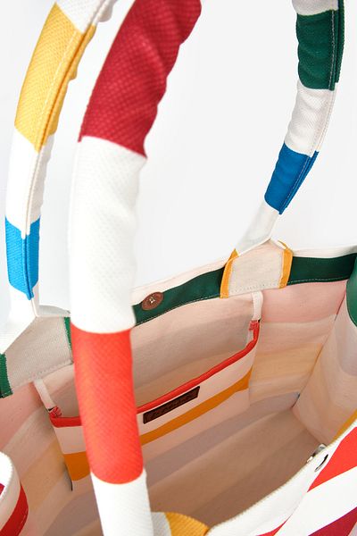 Le Mabelle Multicolored Striped Children's Beach Bag