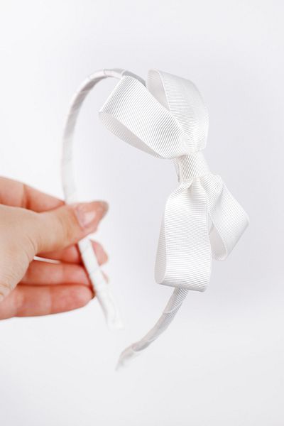 Le Mabelle Girl's Crown with White Bow Detail
