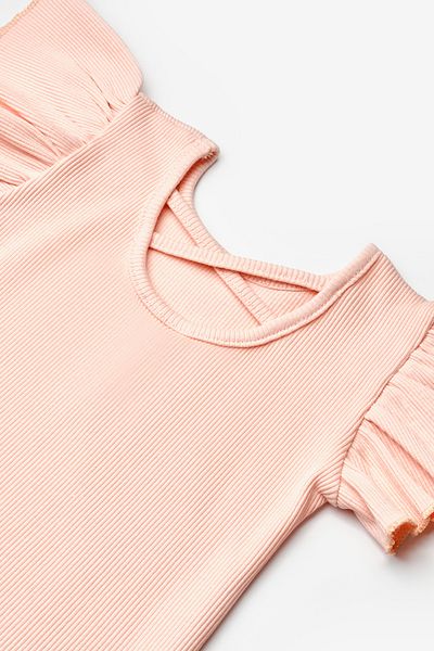 Le Mabelle Salmon Back Cross Girl's T-Shirt - Julie
