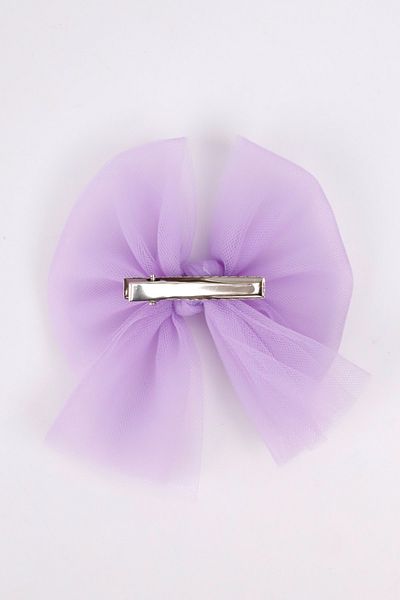 Le Mabelle Lilac Tulle Bow Girls' Clip Buckle