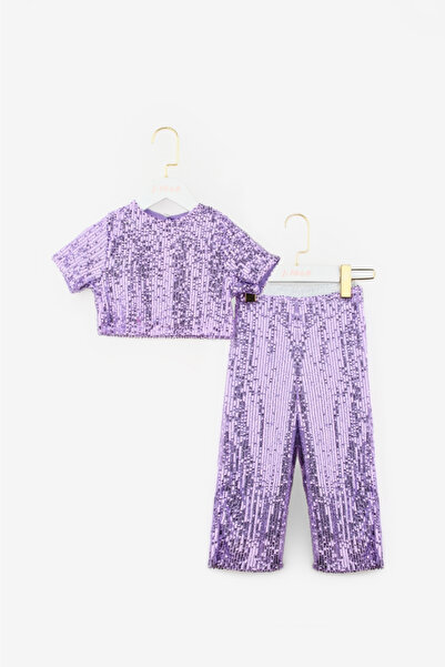 Le Mabelle Lila  Pullu Kız Çocuk Alt Üst Takım - Effie