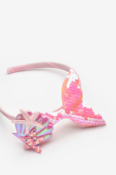 Le Mabelle Κοριτσίστικο στέμμα με ροζ παγιέτες και φιγούρα γοργόνας