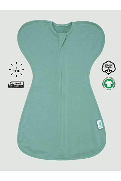 Zuppers Organic Cotton Butterfly Swaddle Sleeping Bag - 1 TOG - Mint