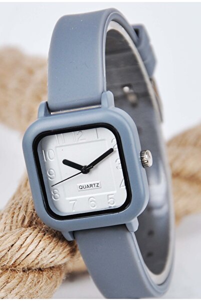 storeay Gri Renk Silikon Kordon Şık Şirin Rakamlı Çocuk Kol Saati STA-1207-001