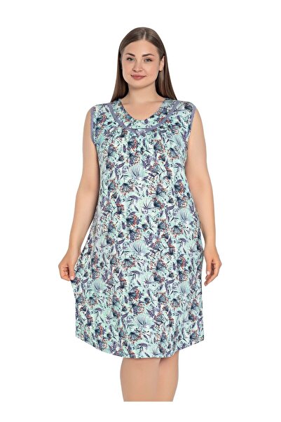 Cotpark Γυναικείο νυχτικό από ύφασμα βισκόζης ελαστάνης Plus Size 10669