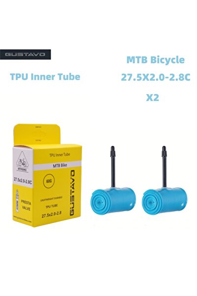Choice صمام بريستا 45 مم قطعتين 27.5X2.0-2.8C أنبوب داخلي خفيف الوزن للغاية للدراجات الجبلية من GUSTAVO TPU 26/27.5/29 X1.95-2.8