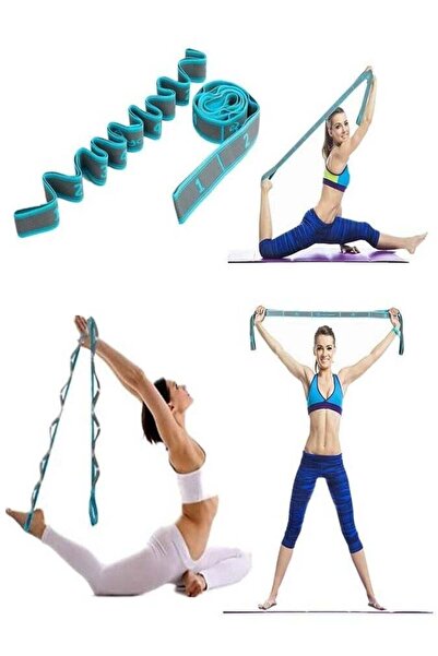 LIVVY شريط مطاطي مرن مزود بـ 9 حلقات لليوجا والعلاج الطبيعي والرقص وإعادة الت...