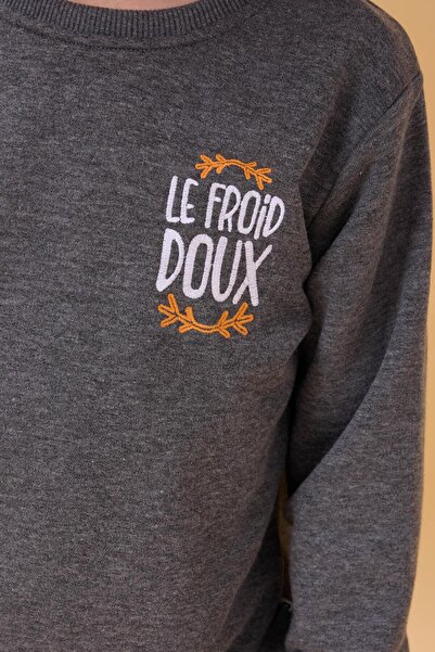 Perendi Boys' Seasonal Double Suit with Embroidery Print Detail - Anthracite