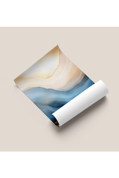 Rosaart Frameless Poster, Digital Printing Abstract Wave, Office Living Room Decoration, Poster
