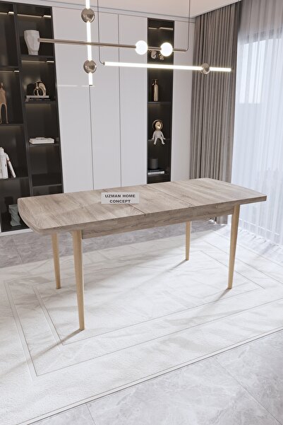 UZMHOME Azra Mutfak Masası Takımı 6 Sandalyeli Açılır Kapanır Masa