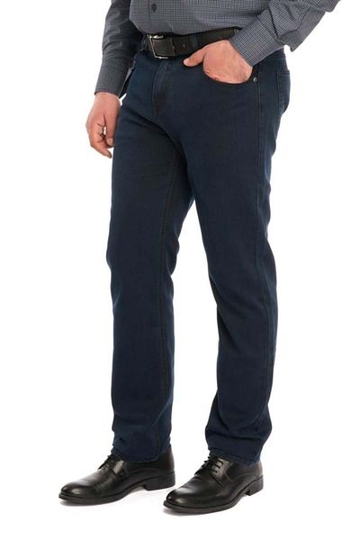 Centini Men's classic straight-cut trousers, navy blue