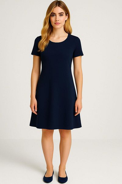 COTENCONCEPT Draped Comfortable Fit Daily Combed Fabric Dress