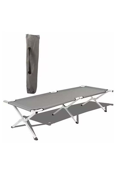LIVVY Heavy Duty Portable Camping Cot – Sturdy Sleeping Bed Supports 330lbs, Collapsible & Foldable, Ide