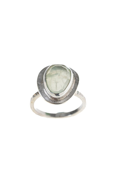 OSMANLI DEĞERLİ TAŞ SERTİFİKALI Yeşil Florit Doğal Taş 925 Ayar Gümüş Yüzük