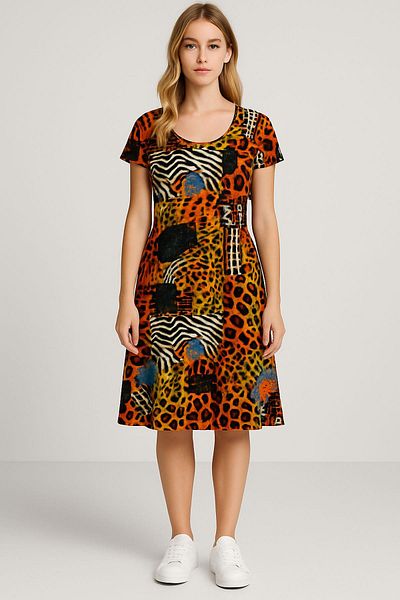 COTENCONCEPT Draped Comfortable Fit Daily Combed Fabric Dress