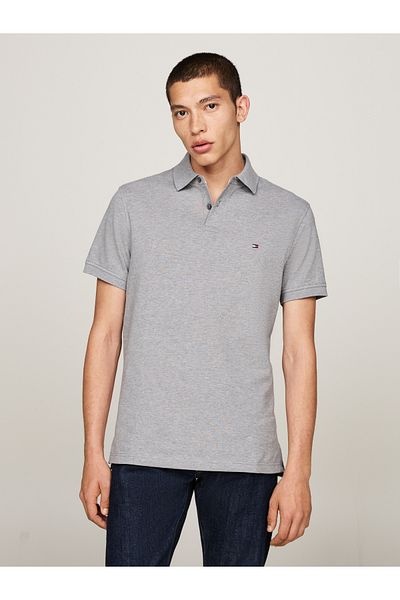 Tommy Hilfiger MW0MW17770 - MEDIUM GRAY HEATHER Polo Neck T-shirt