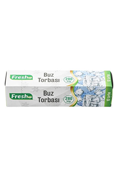 Fresh Buz Torbası Kemik Suyu Torbası Dondurma Meyve Suyu Buz Torbası Buz Küpü 280 Küp 1 Paket