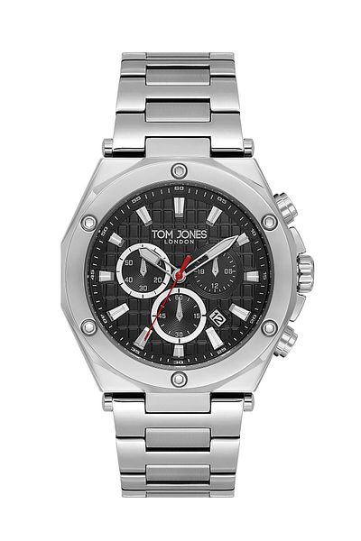 Tom Jones Men's Wristwatch with Steel Calendar 3 Atm Waterproof 2 Years Warranty Tjsb4Es