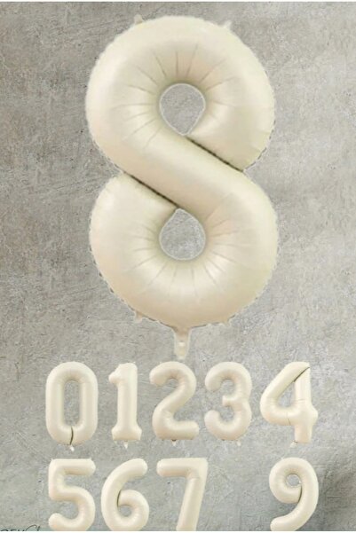 Deniz Party Store Sea Sand Cream 8-Year-Old Foil Balloon (76-80 cm)