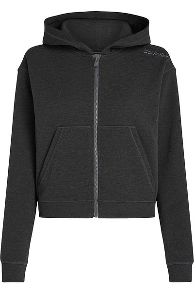 Calvin Klein Hanorac negru pentru damă - Design cu glugă cu fermoar