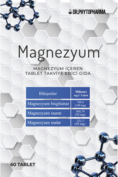 Dr Phytopharma Magnezyum Complex 1650 Mg 60 Tablet Taurat - Bisglisinat - Malat