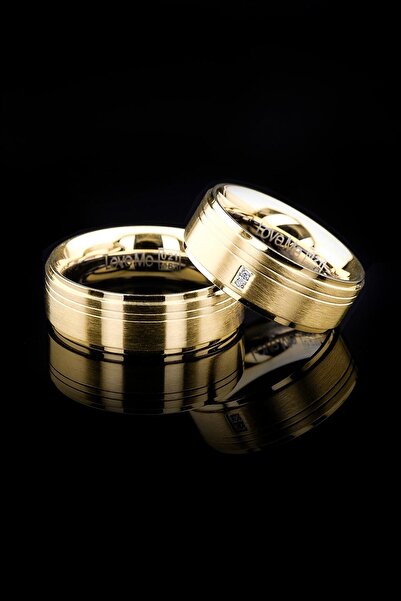 Kaya The Third Love Me Marka 8.mm 1.kalite Garantili Mat Altın Renk Çelik Aly...