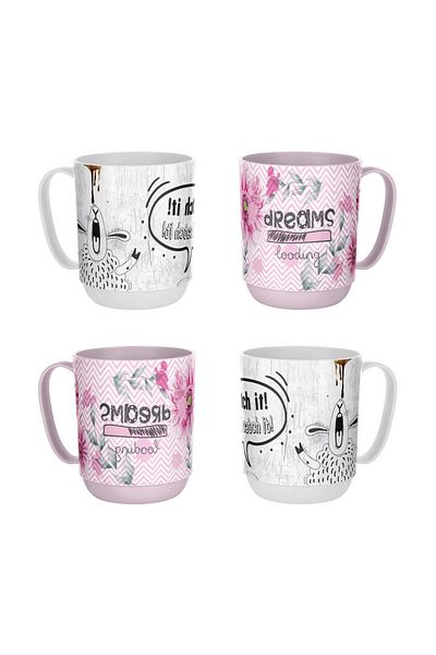 Titiz Plastic Kids Mug 4 Pcs Set